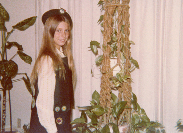 Deborah Fillmer with the Girl Scouts December 1977