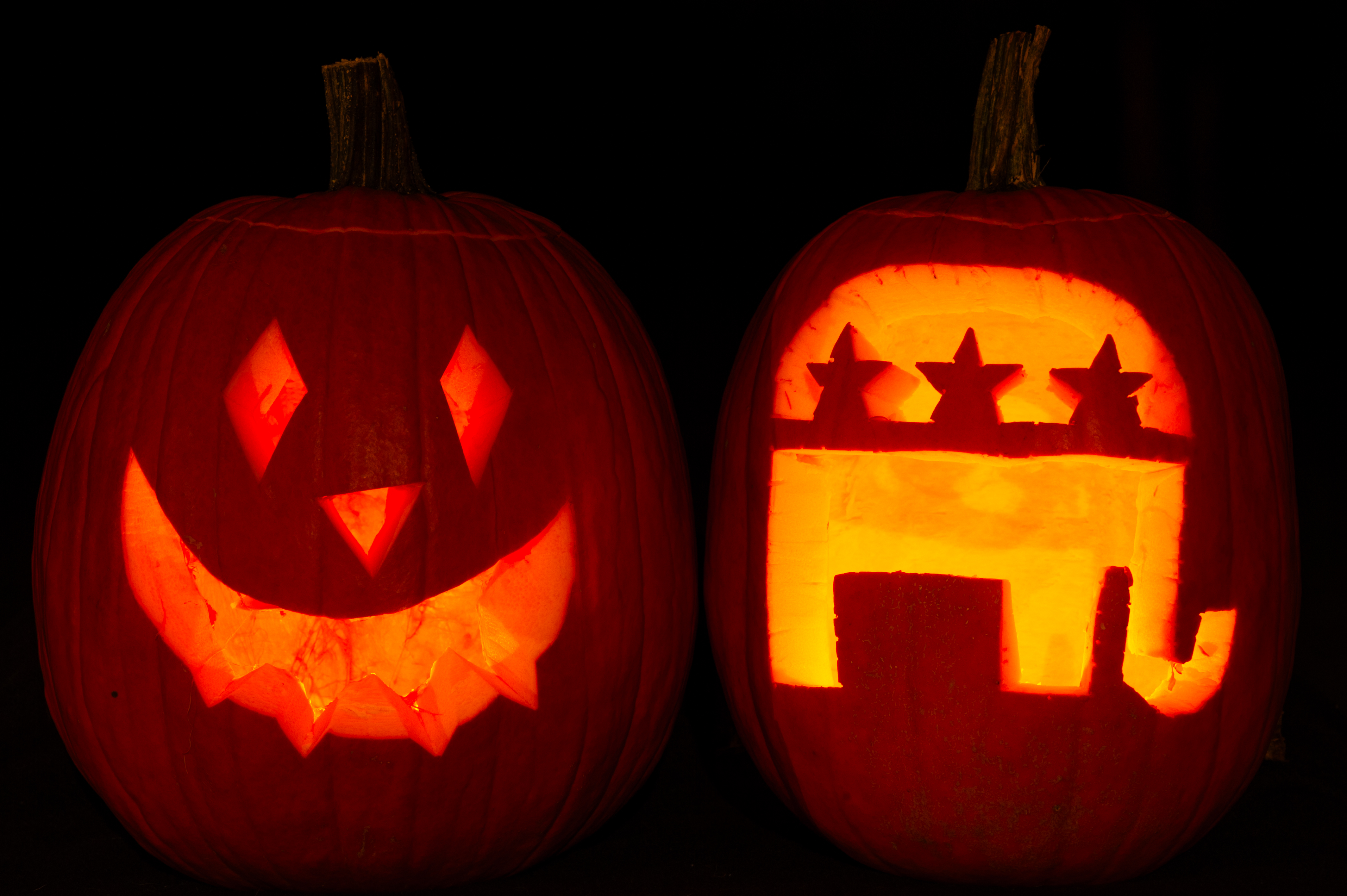 Rainy Day Pumpkin Carving for Halloween