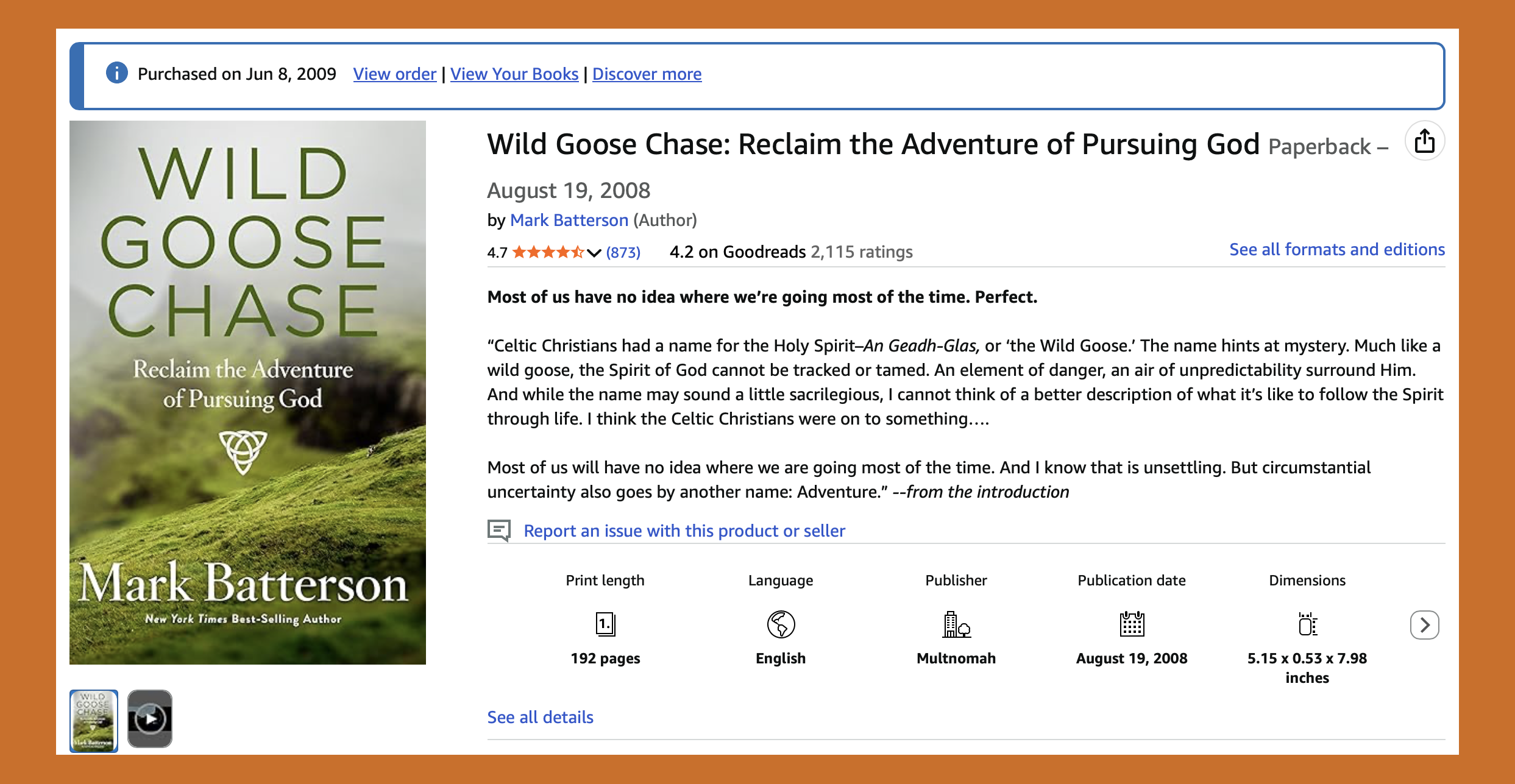 Wild Good Chase by Batterson Review