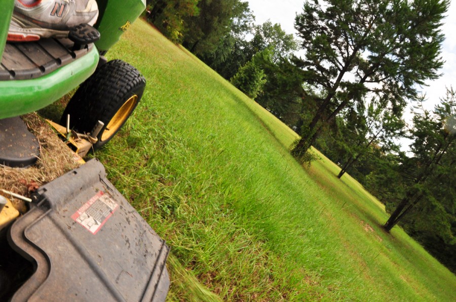 Cutting Grass in the Pasture