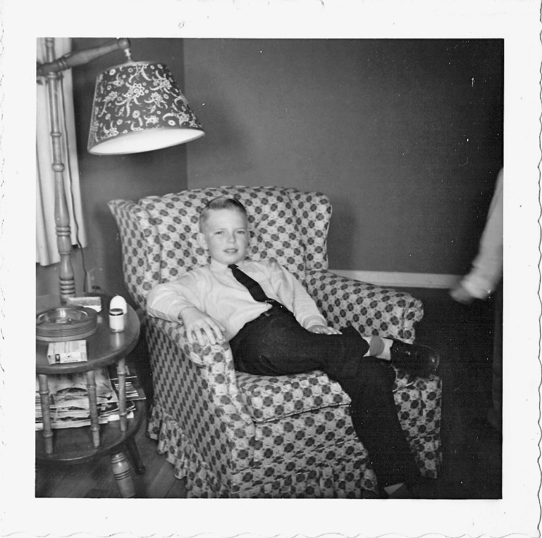 Dad Dressed in a Tie for Christmas 1957
