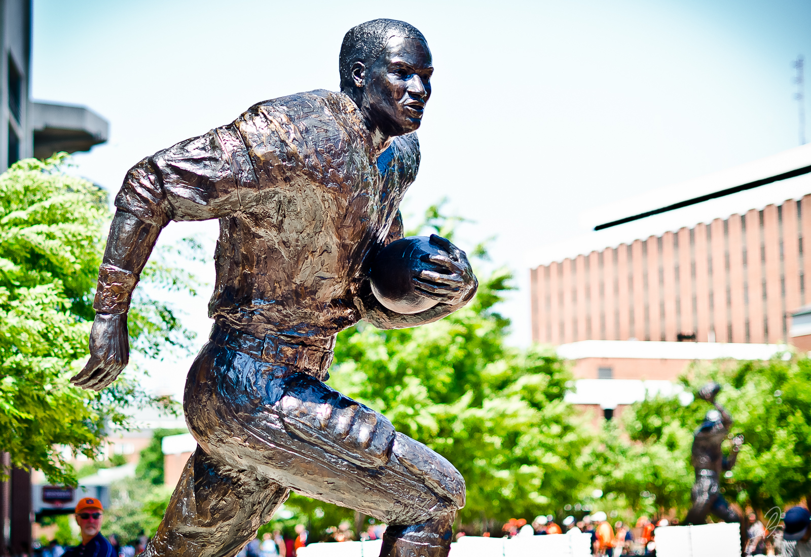 Auburn’s Heisman Trophy Winner Statues for Pat Sullivan, Bo Jackson, and Cam Newton