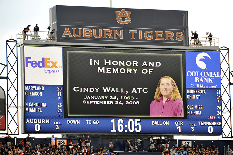 Cindy Wall Memorial at Jordan-Hare Stadium