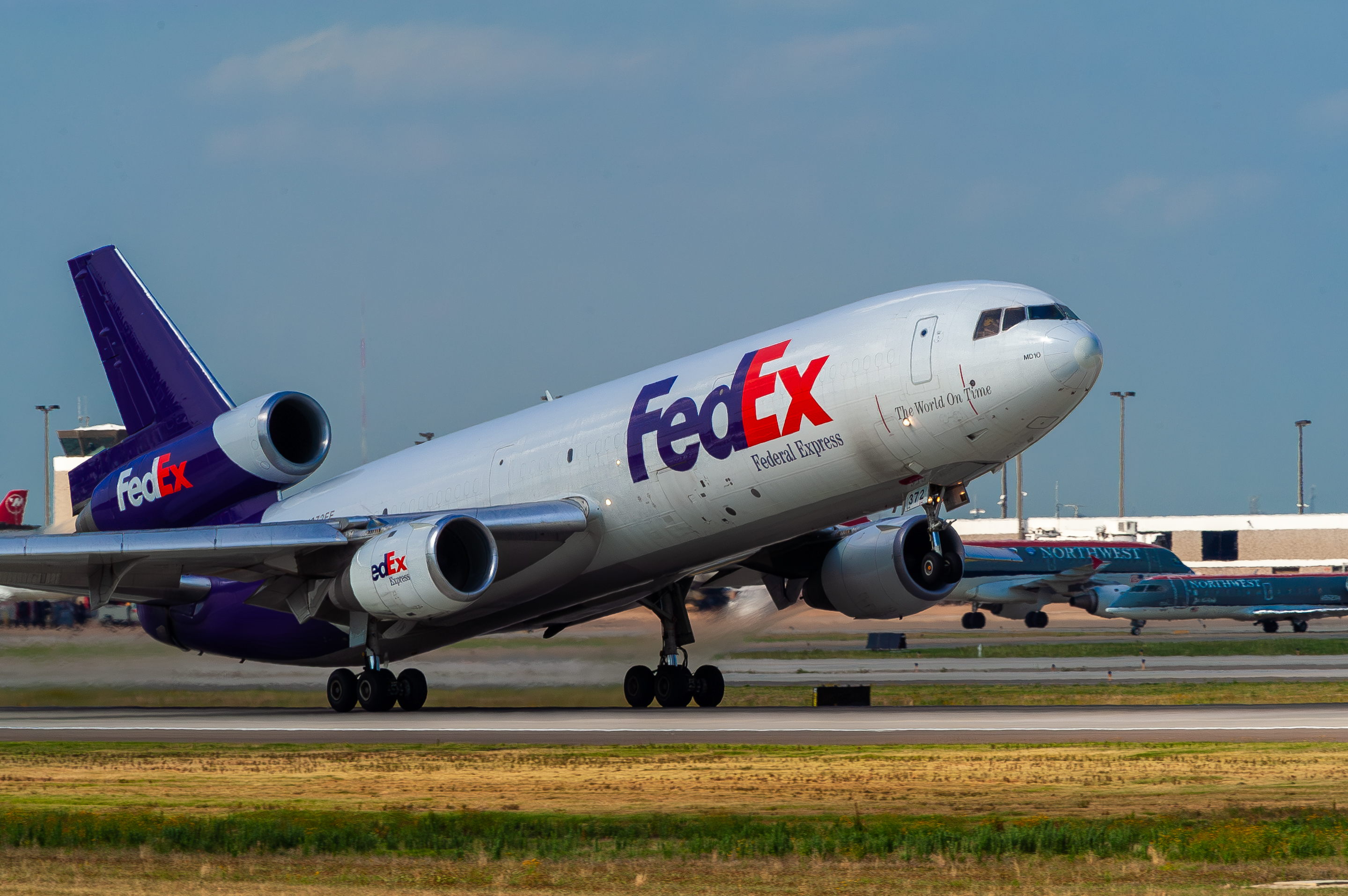 FedEx MD-10 on Takeoff Rotation in MEM