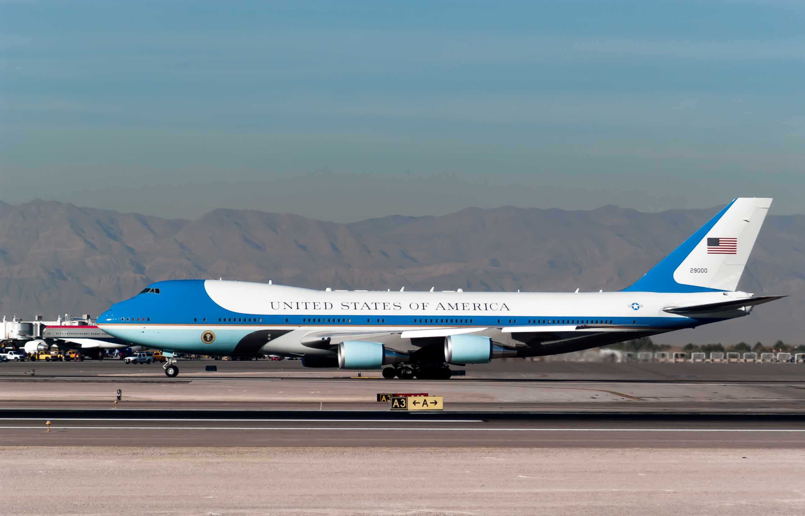 Air Force One on Takeoff Roll at LAS